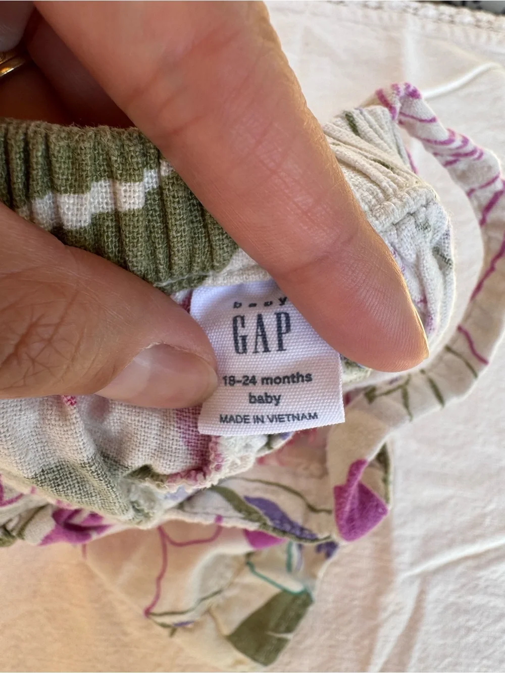 GAP Girls Floral Tank & Shorts Set - White, Pink, Purple, Green
